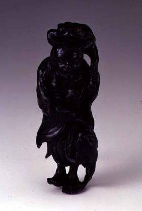 Netsuke Ornamental Toggle, depicting the Toad Immortal, Gama Sennin early 19th