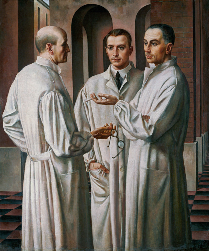 I tre chirurghi von Ubaldo Oppi