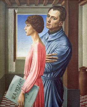 Ritratto del pittore con la moglie 1920