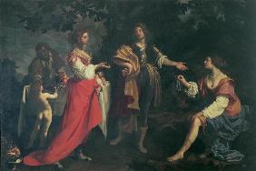 Angelica and the Moor, Medoro, 1634 (oil on canvas) 19th