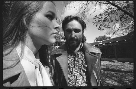 Dennis Hopper and wife Michelle Phillips at home in New Mexico 1970