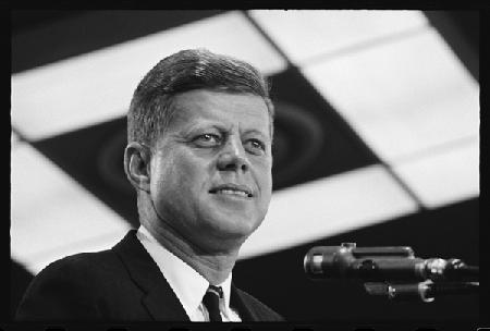 John F. Kennedy gives a speech 1960