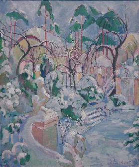 Garten im Schnee 1917