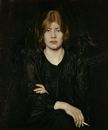 Dame mit Zigarette 1904