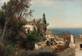Italienische Küstenlandschaft bei Neapel Um 1880