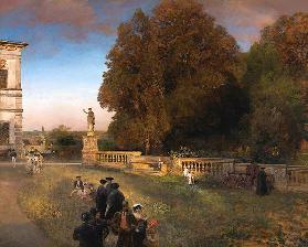 Im Park der Villa Borghese 1886