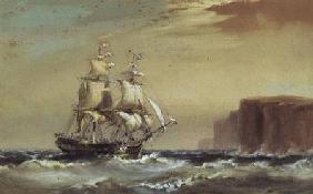 Emigrant ship arriving off Sydney Heads 1883
