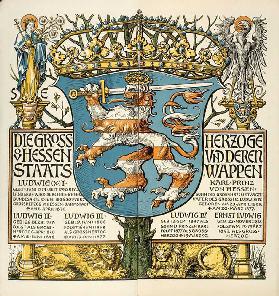 Die Grossherzoge von Hessen und deren Staatswappen 1902
