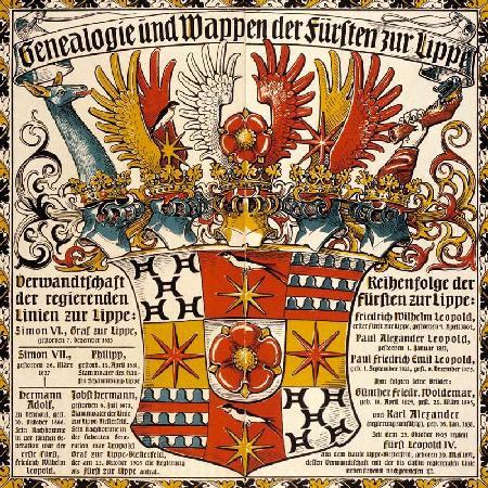 Genealogie und Wappen der Fürsten zu Lippe 1916