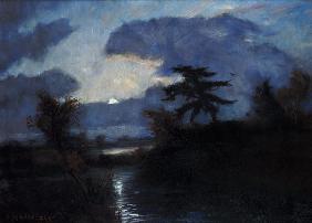 Mondnacht im Teufelsmoor um 1900