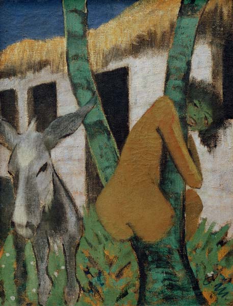 Zigeunerkind mit Esel von Otto Mueller