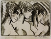 Drei Mädchen im Profil 1920/21