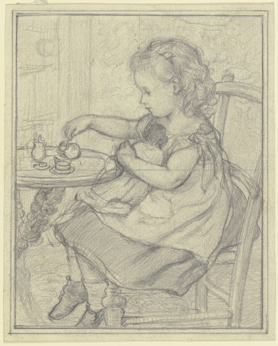 "Tea with Dolly" / Tee mit Püppi von Otto Scholderer