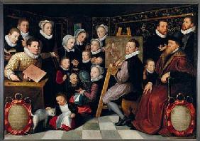 The Artist Painting, Surrounded by his Family 1584