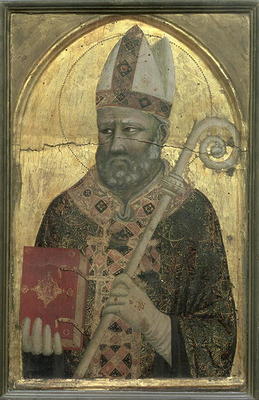 St. Nicholas of Myra (tempera on panel) von Pacino  di Buonaguida