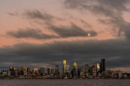 Mondaufgang Seattle