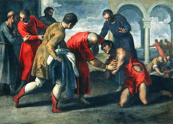 Return of the Prodigal Son (oil on canvas) von Palma Il Giovane