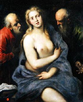 Susanna and the Elders (oil on canvas) 15th