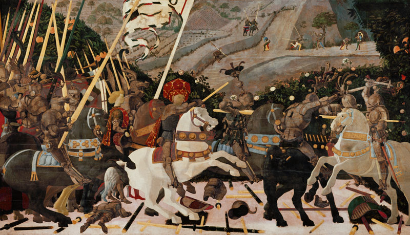 Niccolò da Tolentino in der Schlacht von San Romano von Paolo Uccello