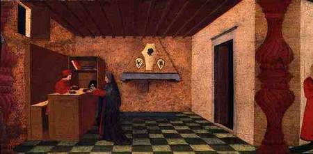 Predella of the Profanation of the Host: The Christian Woman Forced to Redeem her Cloak at the Price von Paolo Uccello