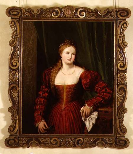 Portrait of Violante, daughter of Palma Vecchio von Paris Bordone