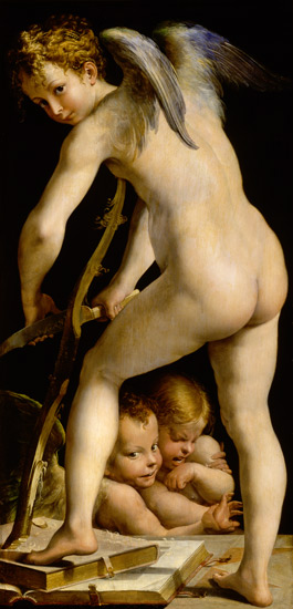 Der bogenschnitzende Amor von Parmigianino