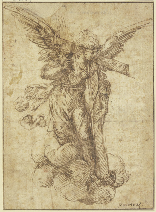 Ein Engel mit Kreuz und Kelch von Parmigianino