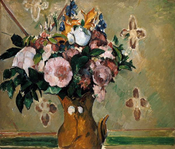 Blumenstrauss in einer braunen Vase I. von Paul Cézanne