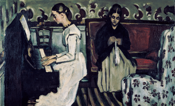 Mädchen am Klavier (Tannhäuser-Ouvertüre) von Paul Cézanne