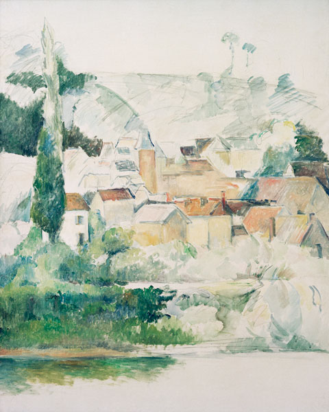 Schloß und Dorf Médan von Paul Cézanne