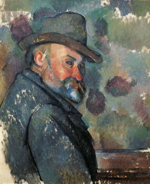 Selbstbildnis mit Hut von Paul Cézanne