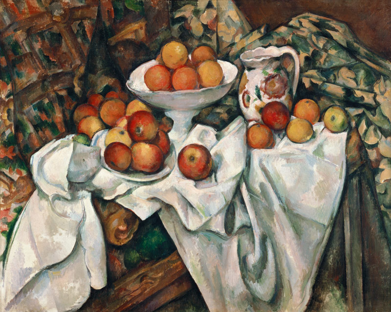 Stilleben mit Äpfeln und Orangen von Paul Cézanne