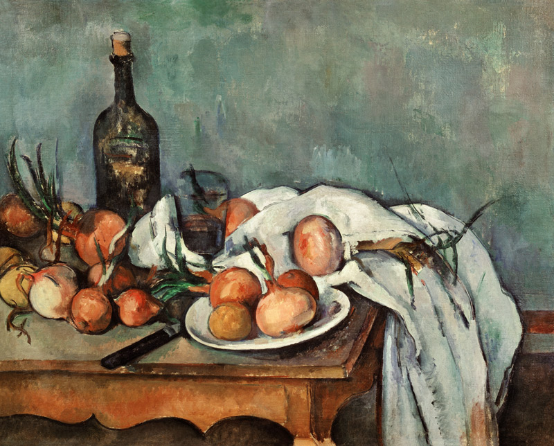 Stillleben mit Zwiebeln von Paul Cézanne