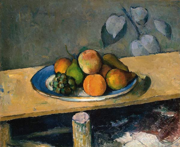 Äpfel, Birnen und Weintrauben von Paul Cézanne