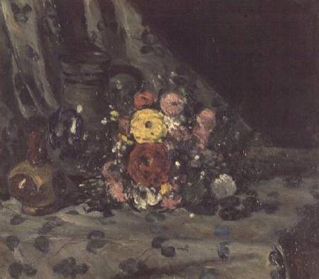 Bouquet of Yellow Dahlias von Paul Cézanne