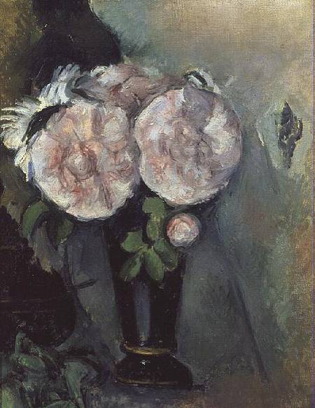 Flowers in a Blue Vase von Paul Cézanne