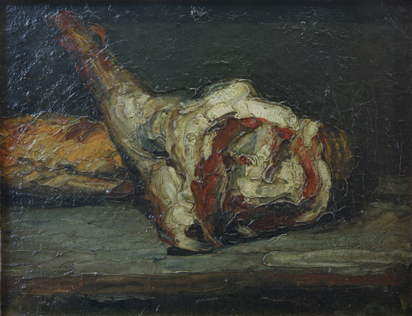 Hammelkeule und Brot von Paul Cézanne