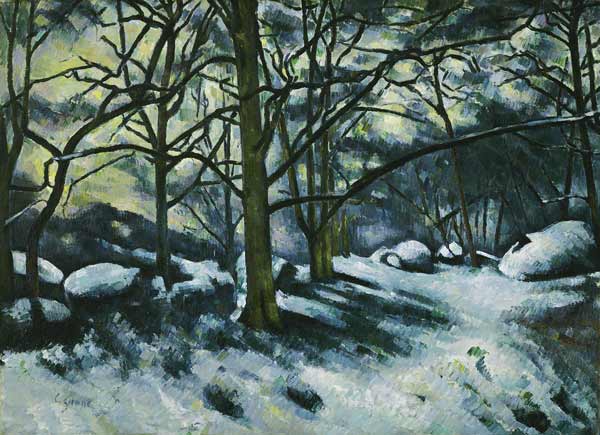 Schneeschmelze in Fontainebleau von Paul Cézanne