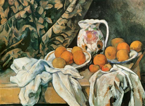 Still life with drapery von Paul Cézanne