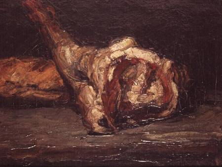 Still Life of a Leg of Mutton and Bread von Paul Cézanne
