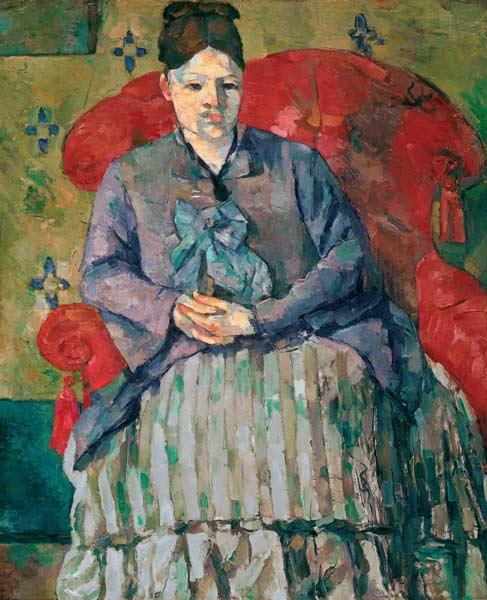 Mme Cézanne in rotem Sessel