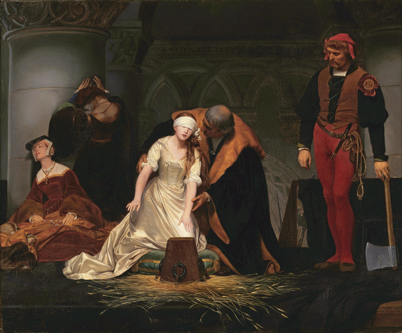 Die Hinrichtung von Lady Jane Grey von Hippolyte (Paul)  Delaroche