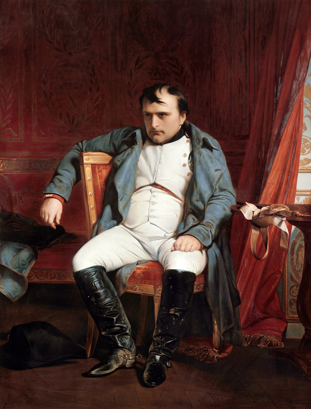 Napoleon I. zu Fontainebleau am 31. Maerz 1814 nach Empfang der Nachricht vom Einzug der Verbuendete von Hippolyte (Paul)  Delaroche