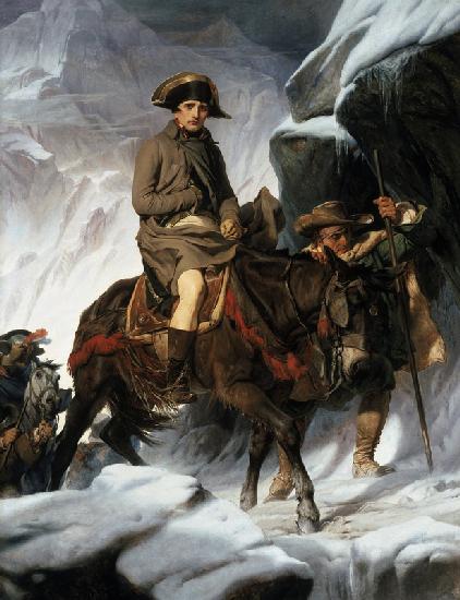 Napoleon beim Überqueren der Alpen 1848