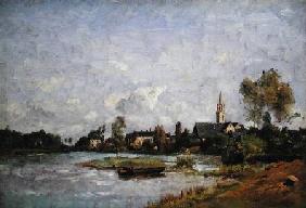 Un village au bord de la riviere