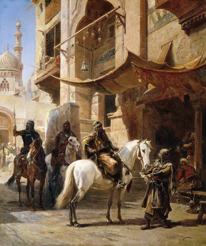Arabische Krieger. von Paul Dominique Philippoteaux