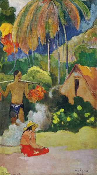 Landscape in Tahiti (Mahana Maa) von Paul Gauguin