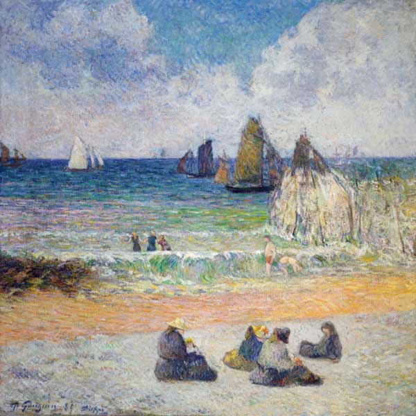 The Beach at Dieppe von Paul Gauguin
