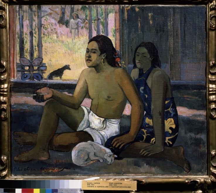 Eiaha Ohipa (Nicht arbeiten. Tahitier im Zimmer) von Paul Gauguin
