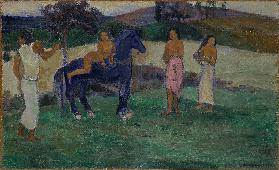 Komposition mit Figuren und Pferd 1902